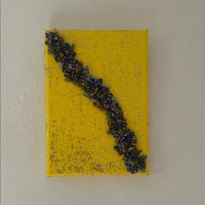 Yellow Mosaic Accent Wall Art - Contemporary Home Art